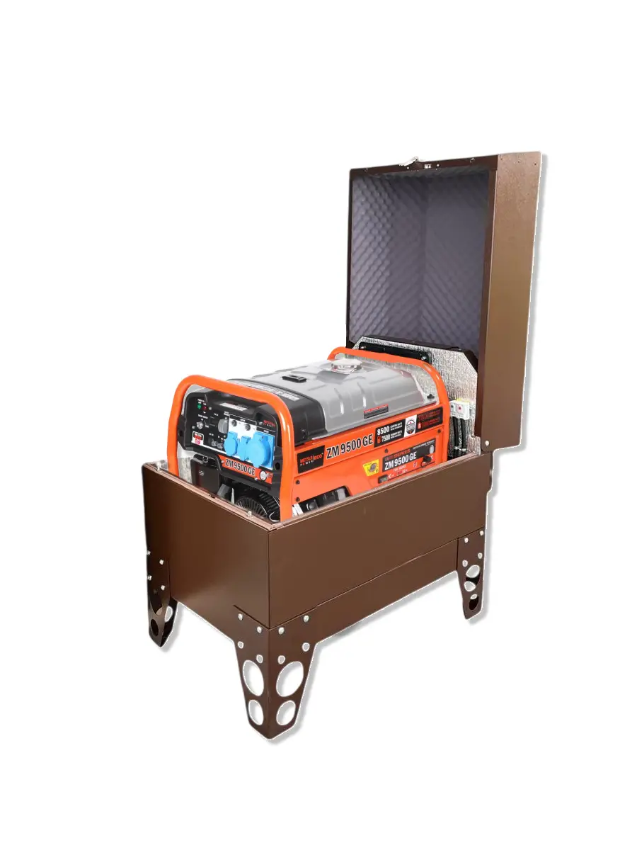 Двухтопливный генератор Mitsui Power ECO ZM 9500 GE 8.0 кВт, 230В в шумозащитном, всепогодном кожухе с щитом автозапуска