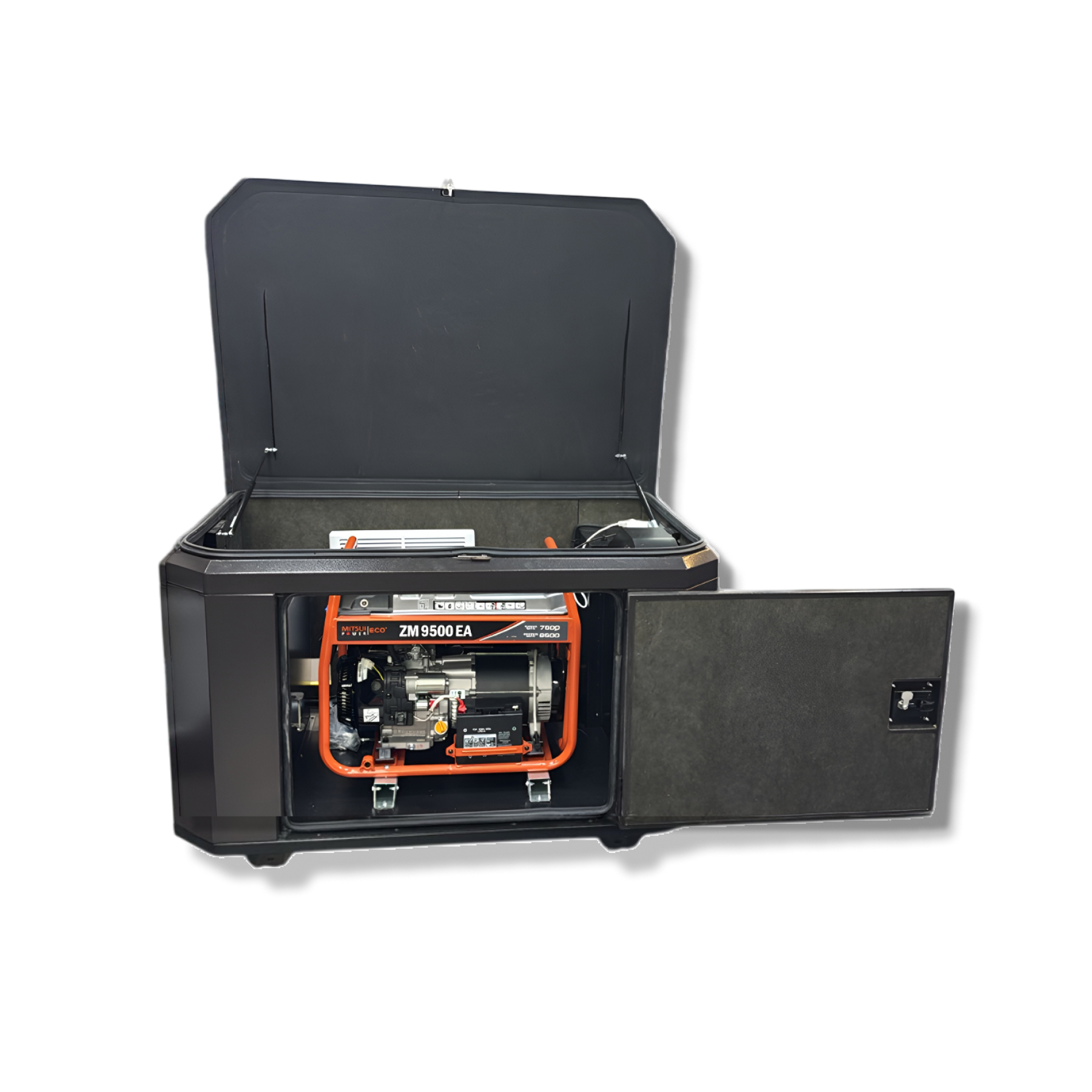 Бензиновый генератор Mitsui Power ECO ZM 9500 EA 8.5 кВт, 230В в шумозащитном кожухе 1400ss wint с щитом автозапуска